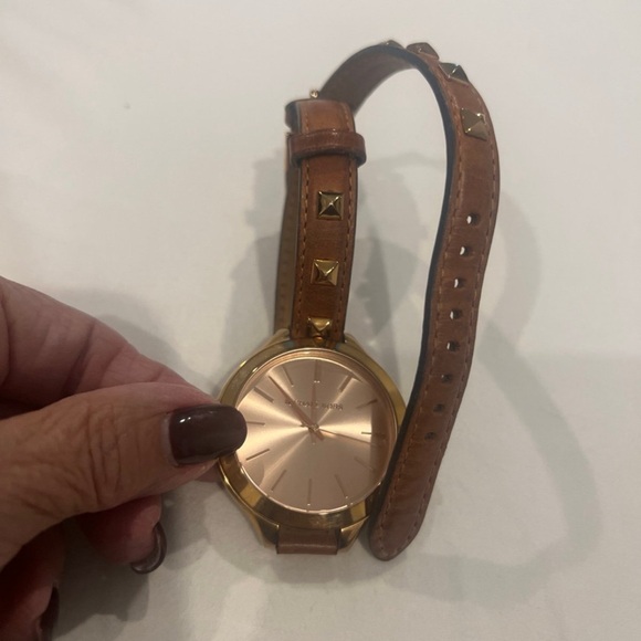 Michael Kors Rose Gold and Brown Watch - Picture 5 of 6